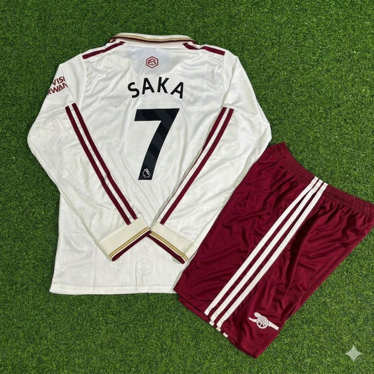 Bukayo Saka #7 Arsenal Kids Long Sleeve New Season 2026 Jersey Kit Soccer Trikot Maillot Maglia