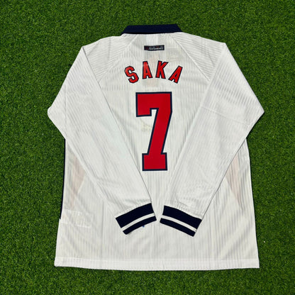 Bukayo Saka England World Cup Long Sleeve Football Jersey