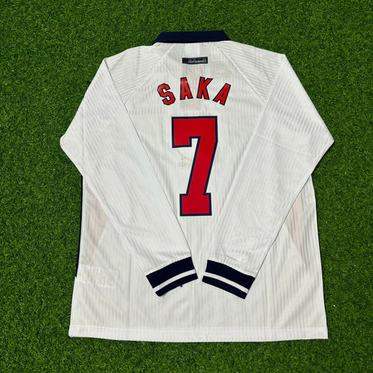 Bukayo Saka England World Cup Long Sleeve Football Jersey
