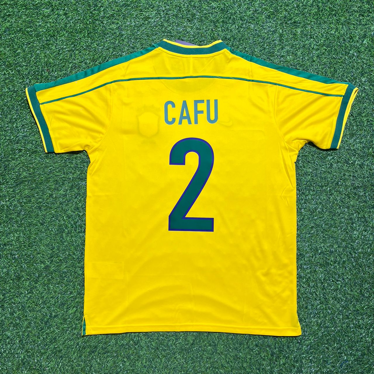 Cafu #2 Brazil 1998 World Cup Home Retro Jersey