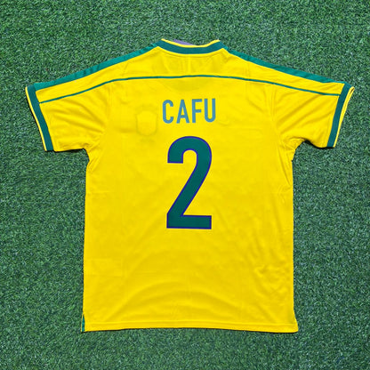 Cafu #2 Brazil 1998 World Cup Home Retro Jersey