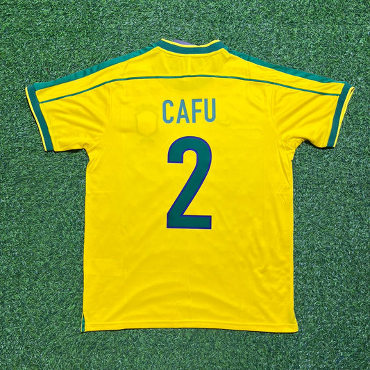 Cafu #2 Brazil 1998 World Cup Home Retro Jersey