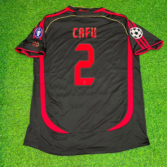 Cafu AC Milan 2006-2007 Black Retro Soccer Kit Jersey