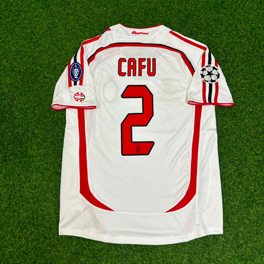 Cafu Milan 2007 CL Final White Retro Football Jersey Trikot