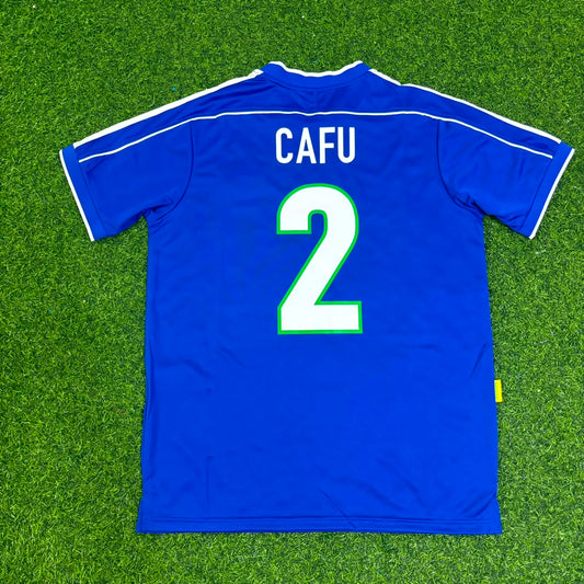 Cafu Brazil 1997 Blue Retro Football Jersey