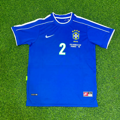 Cafu Brazil 1997 Blue Retro Football Jersey
