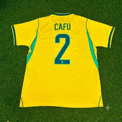 Cafu Brazil Commemorative Special Retro Football Jersey Kit