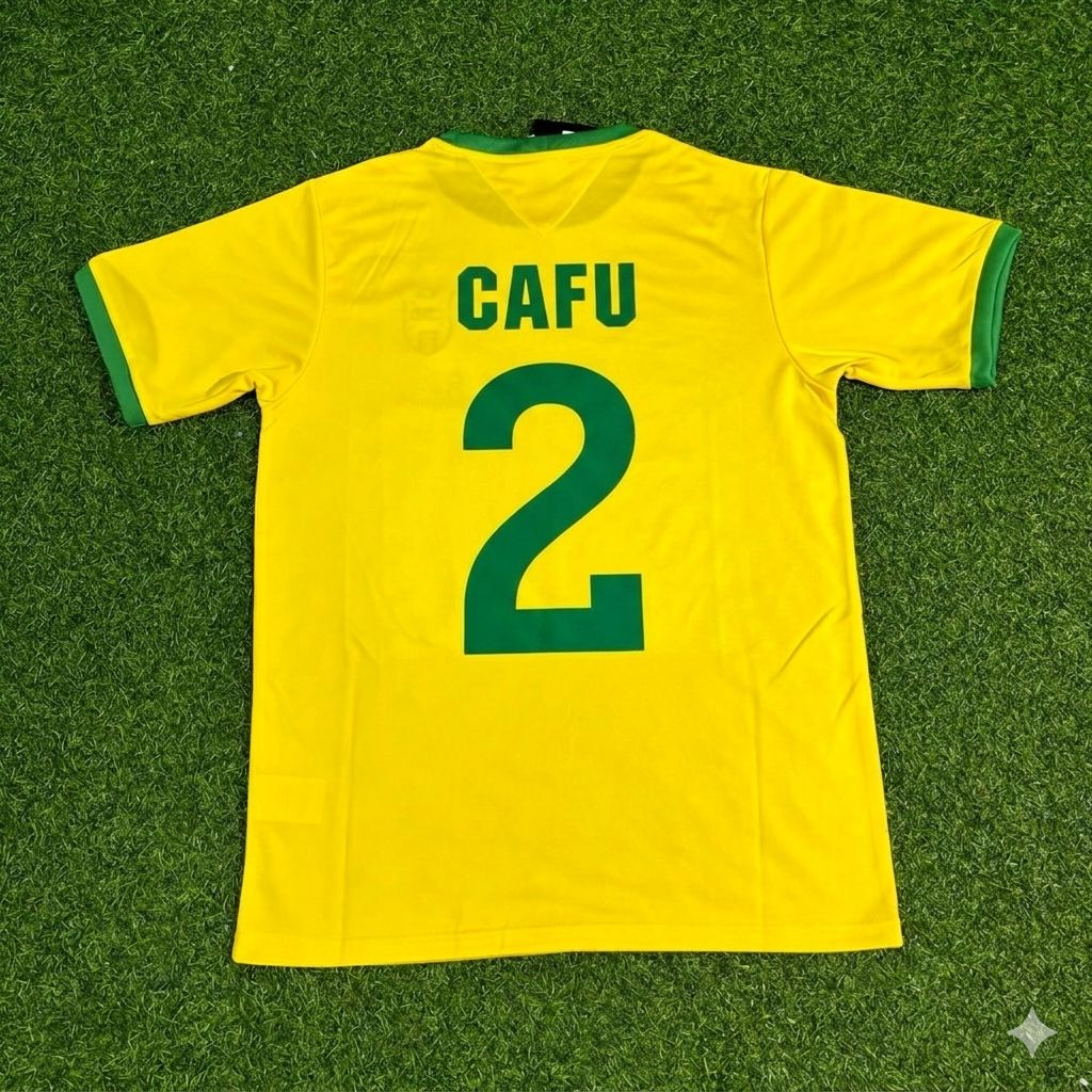 Cafu Brasilien Retro Heim-Fußballtrikot