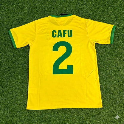 Cafu Brasilien Retro Heim-Fußballtrikot
