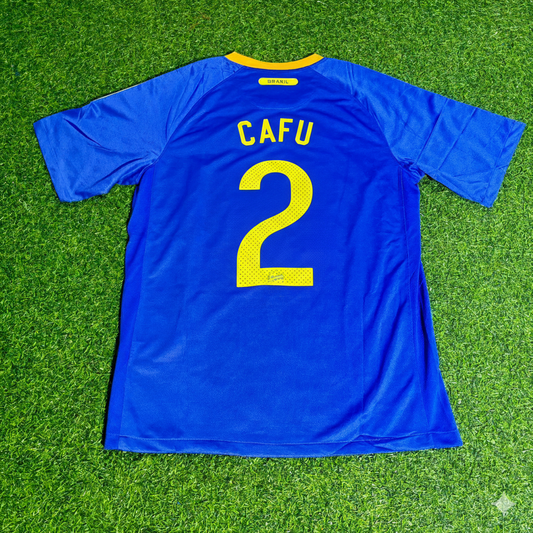 Cafu Brazil 2010 World Cup Retro Blue Jersey Trikot