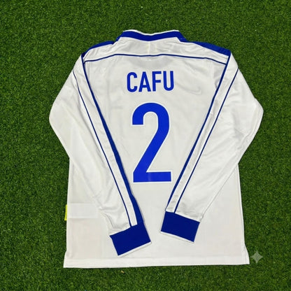 Cafu Brazil 1998 World Cup Long Sleeve Retro Football Jersey