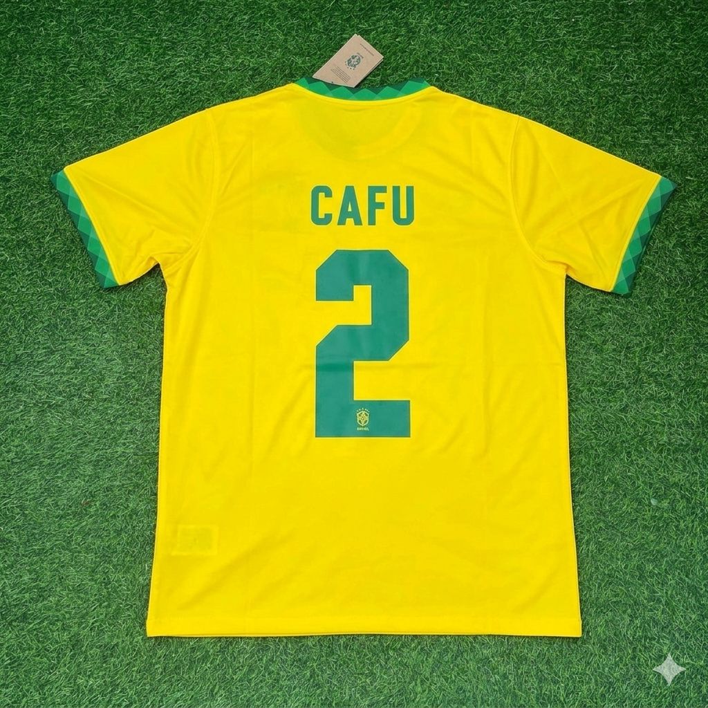 Cafu Brazil Football Retro Jersey Trikot Maillot