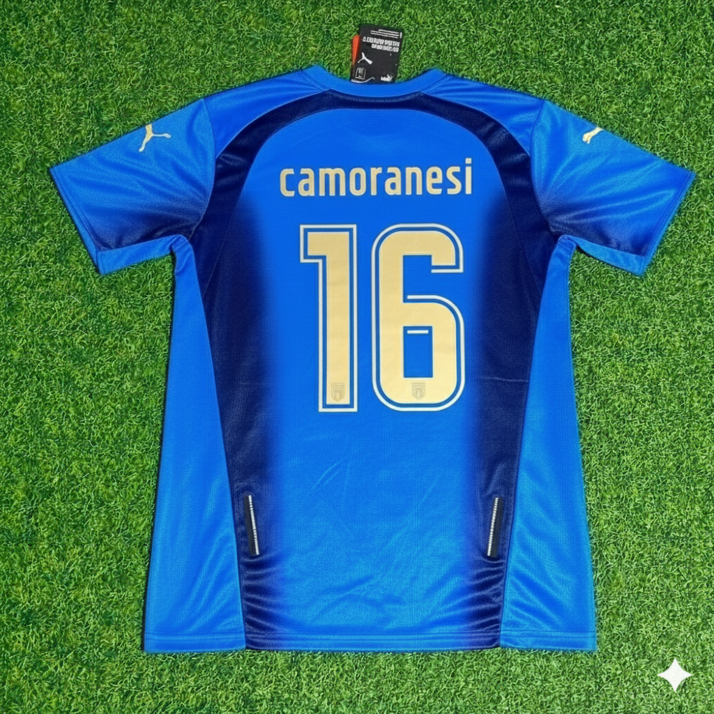 Mauro Camoranesi 16 - Italy 2006 World Cup Final Retro Jersey Maillot Trikot Maglia Soccer Shirt