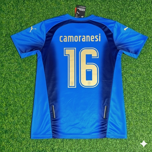 Mauro Camoranesi 16 - Italy 2006 World Cup Final Retro Jersey Maillot Trikot Maglia Soccer Shirt