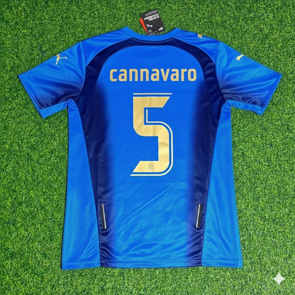 Fabio Cannavaro 5 - Italy 2006 World Cup Final Retro Jersey Maillot Trikot Maglia Soccer Shirt