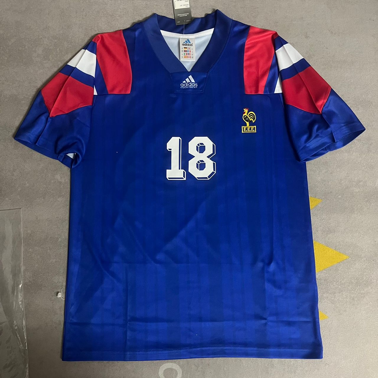 Eric Cantona 1992-93 France Blue Retro Jersey Maillot Trikot