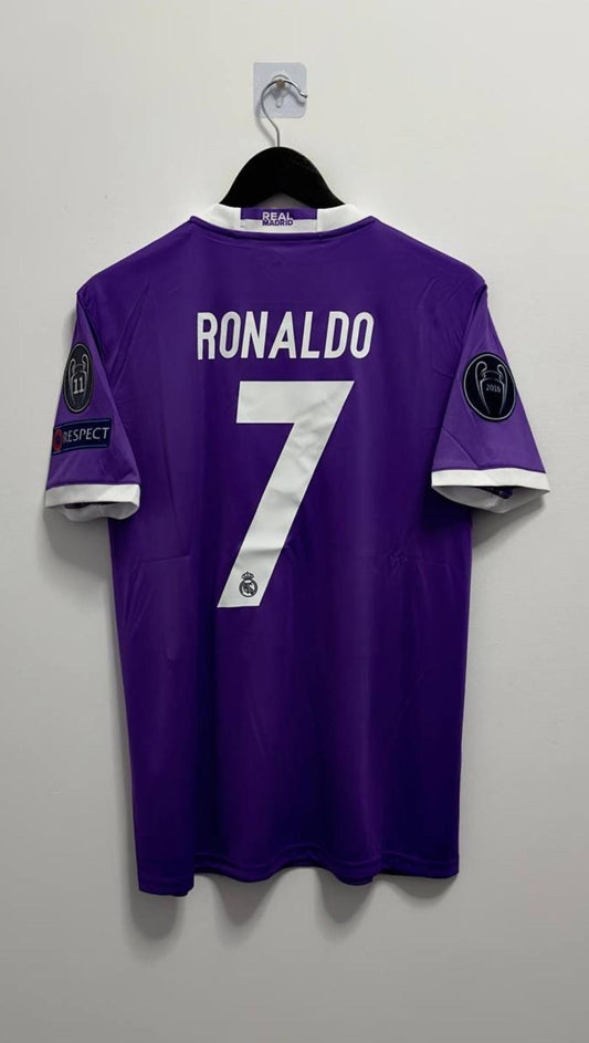 Cristiano Ronaldo Real Madrid Purple Retro Short Sleeve Jersey Trikot