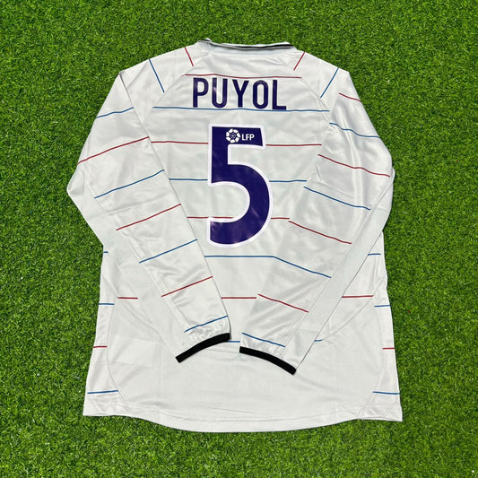 Carles Puyol #5 Barcelona 2003 2004 Away Long Sleeve Retro Football Jersey Kit