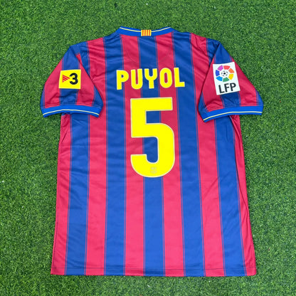 Carles Puyol 5 - Barcelona Home 2009/2010 Retro Kit Jersey Maillot Trikot Soccer Shirt
