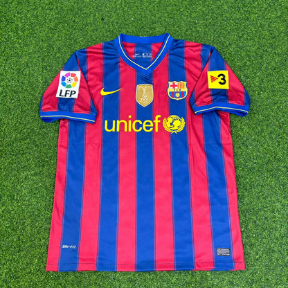 Carles Puyol 5 - Barcelona Home 2009/2010 Retro Kit Jersey Maillot Trikot Soccer Shirt