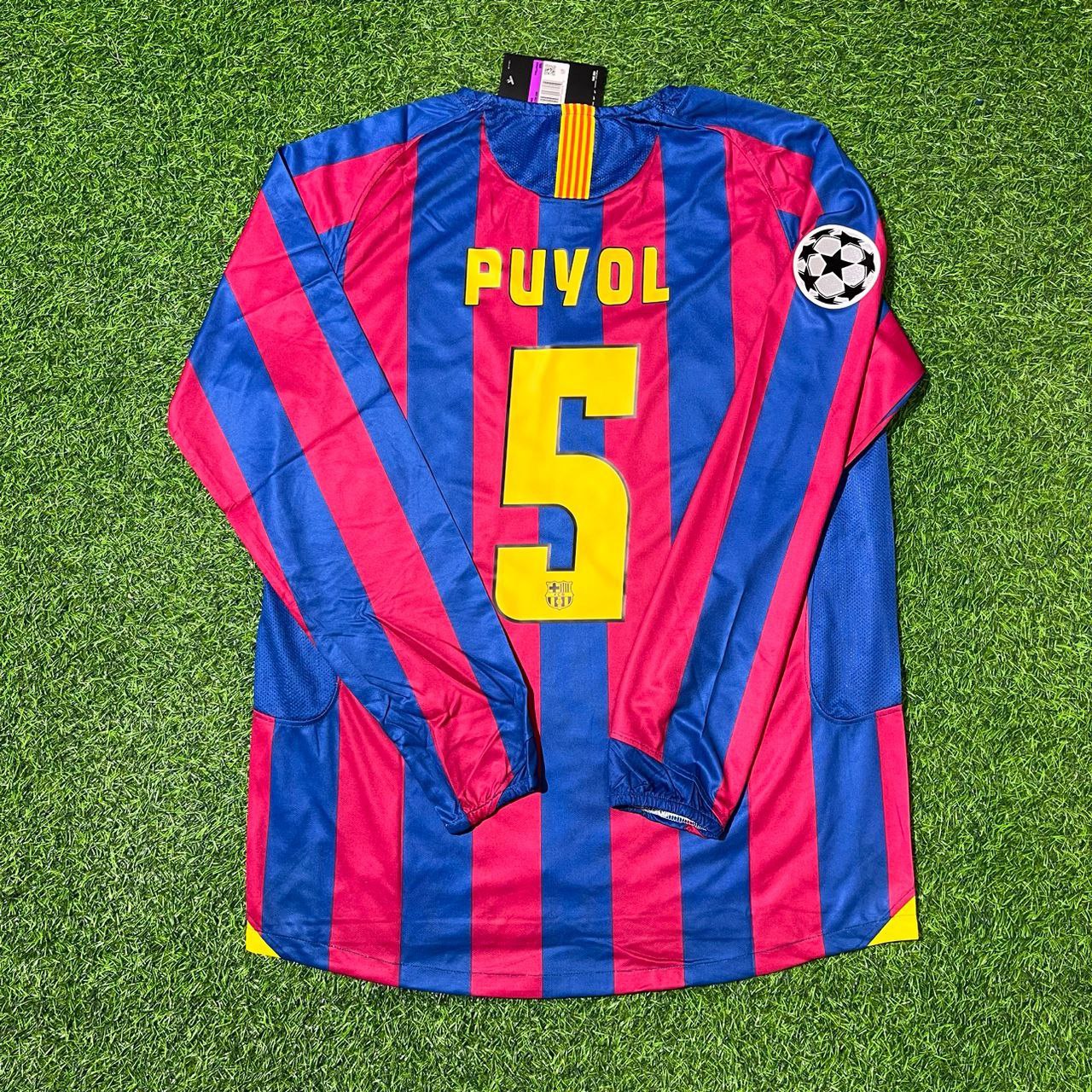 Carles Puyol Barcelona 2006 Final Retro Football Jersey