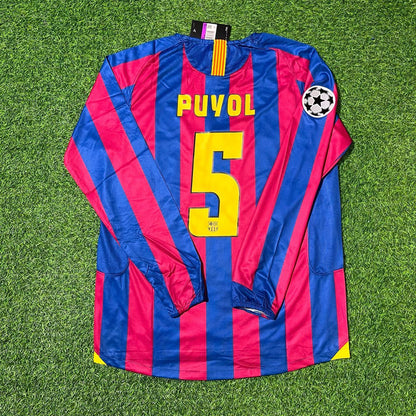 Carles Puyol Barcelona 2006 Final Retro Football Jersey
