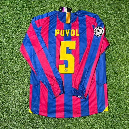 Carles Puyol Barcelona 2006 Final Retro Football Jersey