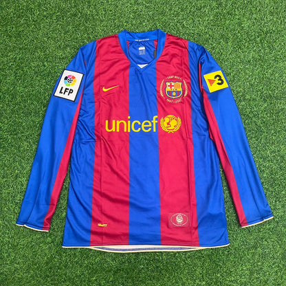 Carles Puyol Barcelona 2007 Retro Football Jersey