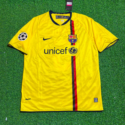 Carles Puyol 2008-09 Barcelona Yellow Retro Jersey