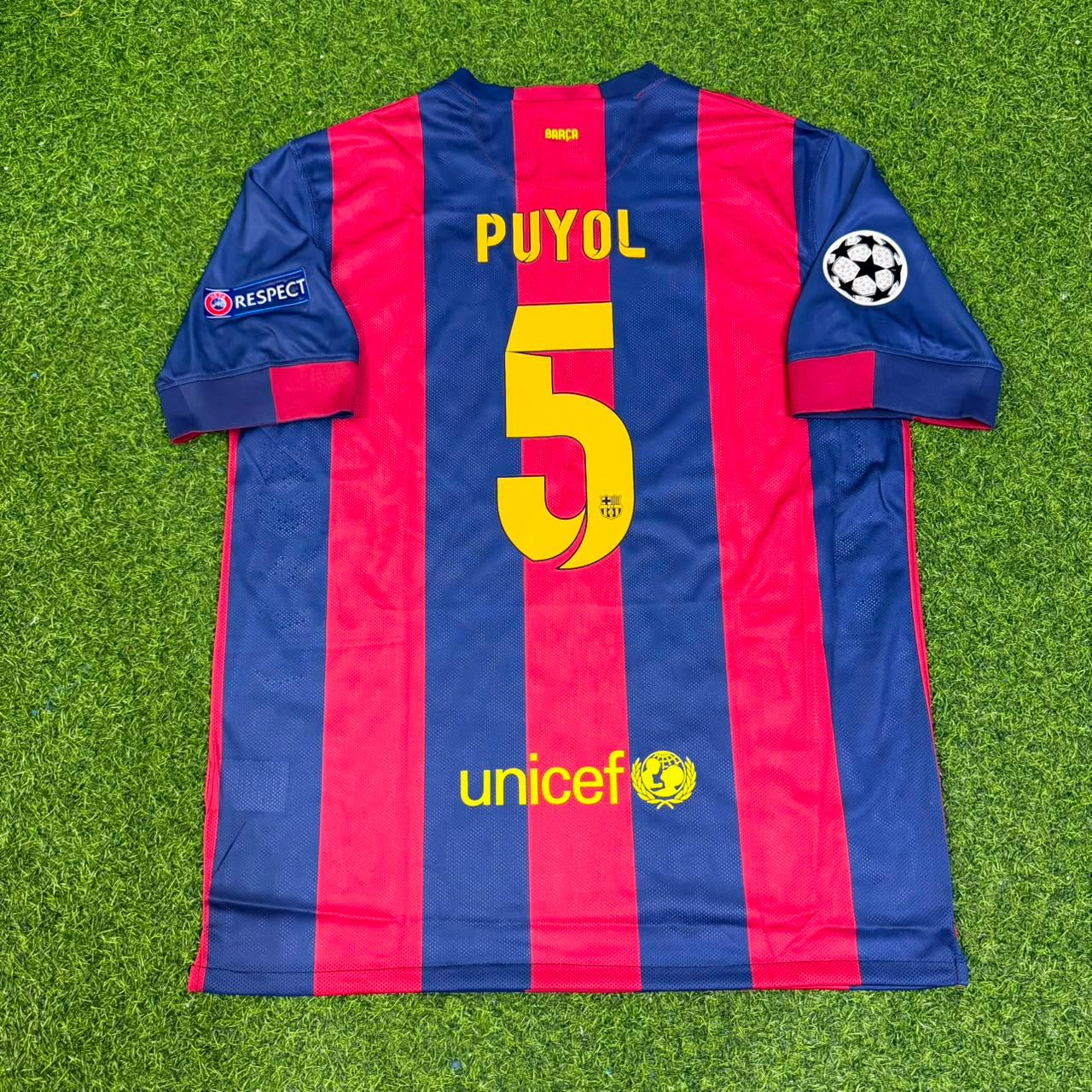 Carles Puyol Barcelona 2015 Final Berlin Champions League Jersey Trikot