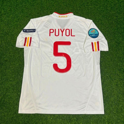 Carles Puyol Spain EURO 2012 Final Retro Football Jersey Kit