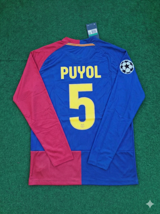 Carles Puyol Barcelona 2009 Champions League Final Retro Jersey