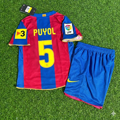 Carles Puyol 5- Barcelona 2007/2008 Retro KIDS Football Jersey