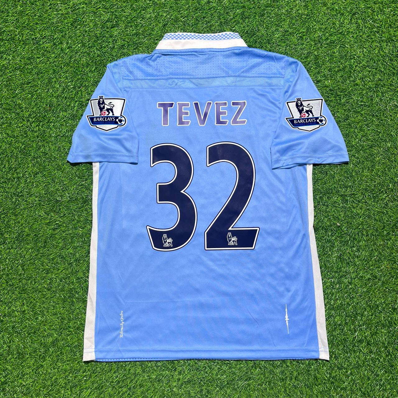 Carlos Tevez 32 Manchester City 2011/12 Home Kit Blue Retro Jersey Trikot Jersey Maillot Soccer Shirt