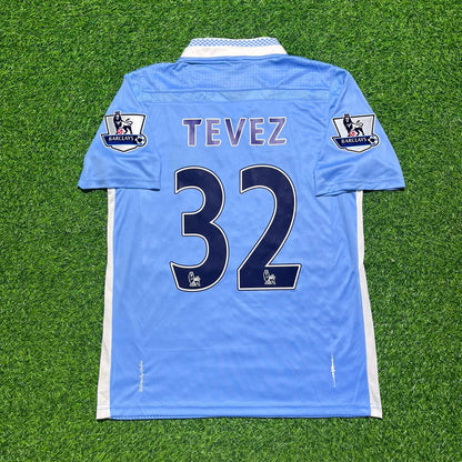 Carlos Tevez 32 Manchester City 2011/12 Home Kit Blue Retro Jersey Trikot Jersey Maillot Soccer Shirt