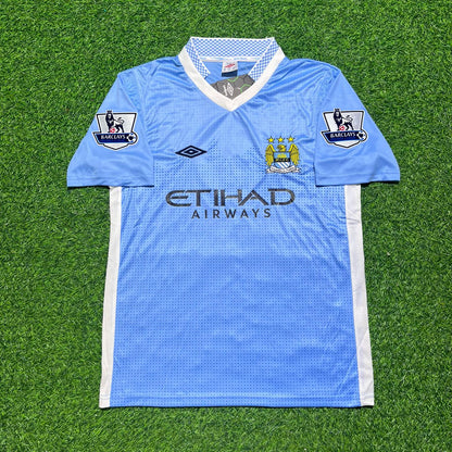 Carlos Tevez 32 Manchester City 2011/12 Home Kit Blue Retro Jersey Trikot Jersey Maillot Soccer Shirt
