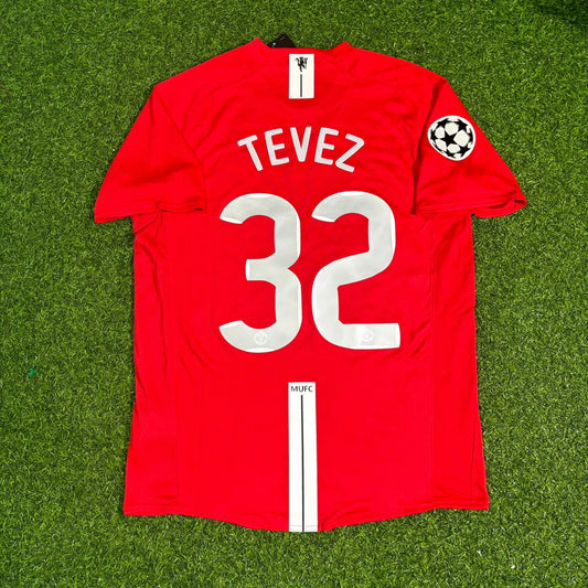 Carlos Tevez #32 Manchester United 2008 Champions League Final Retro Jersey