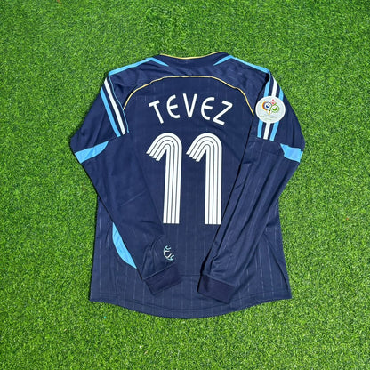 Carlos Tevez Argentina 2006 World Cup Long Sleeve Retro Football Jersey Kit
