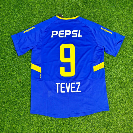 Carlos Tevez Boca Juniors 2003 2004 Retro Jersey Maillot Trikot Maglia Soccer Shirt