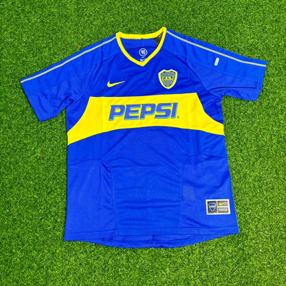 Guillermo Barros Schelotto Boca Juniors 2003 2004 Retro Jersey Maillot Trikot Maglia Soccer Shirt