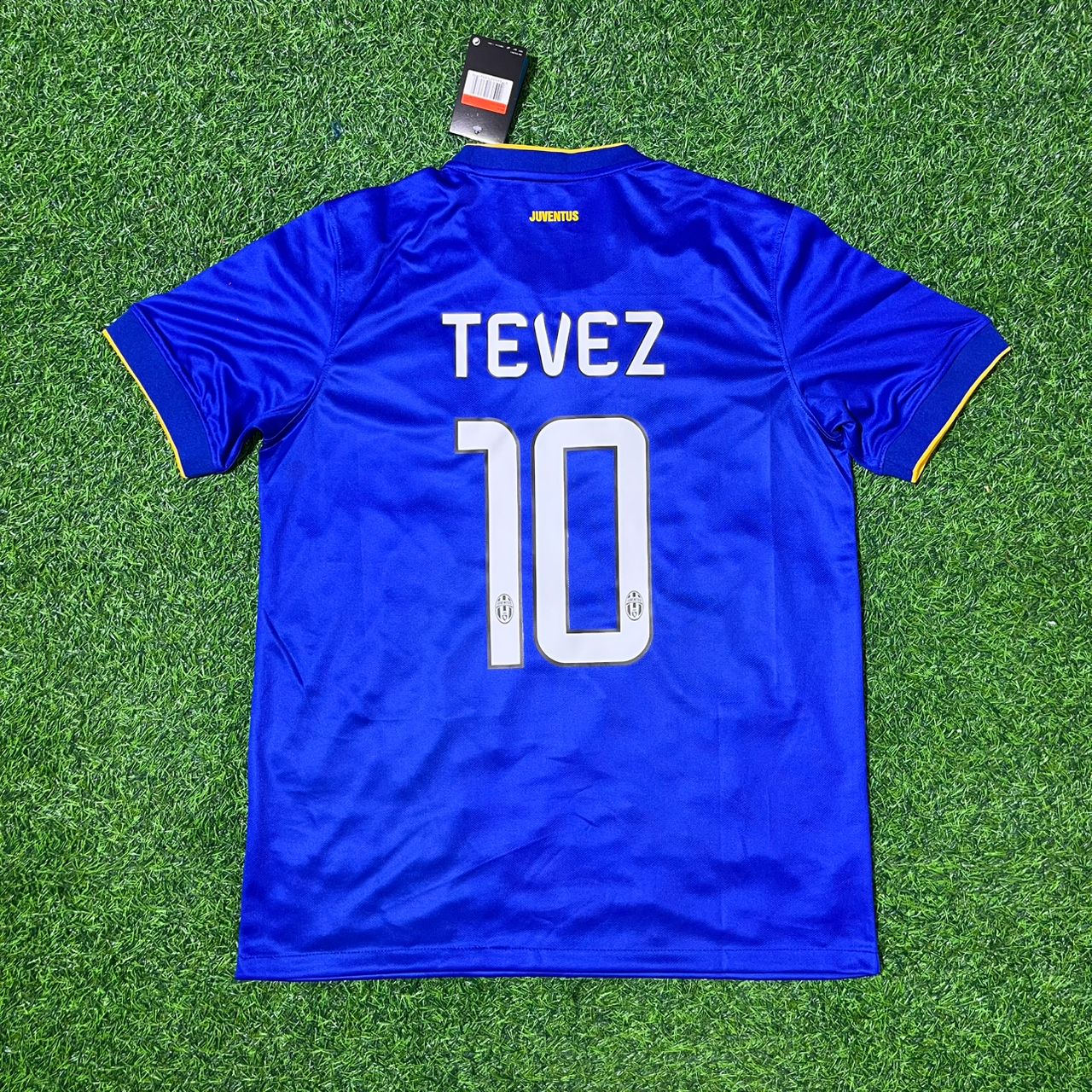 Carlos Tevez Juventus 2014/15 Retro Blue Football Jersey Kit