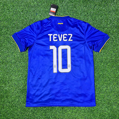 Carlos Tevez Juventus 2014/15 Retro Blue Football Jersey Kit