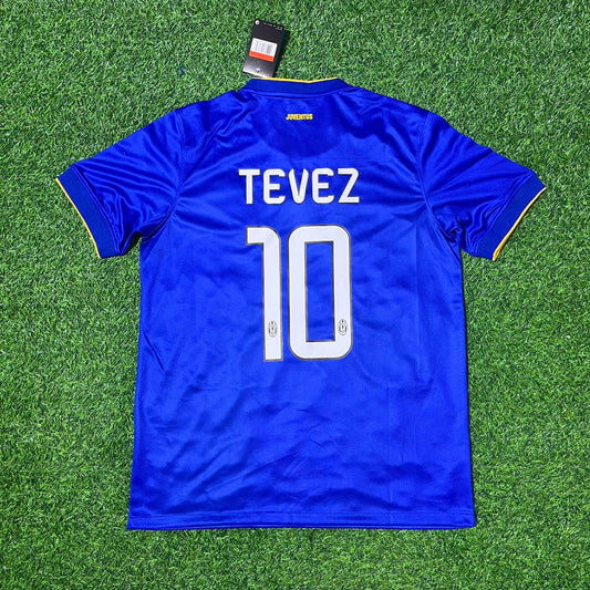 Carlos Tevez Juventus 2014/15 Retro Blue Football Jersey Kit