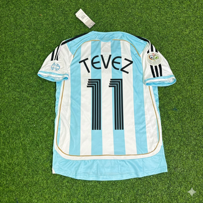 Carlos Tevez Argentina 2006 World Cup Retro Soccer Jersey Maillot Trikot