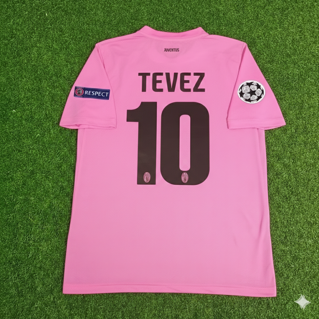 Carlos Tevez Juventus Pink 2012 2013 Season Retro Jersey Soccer Shirt
