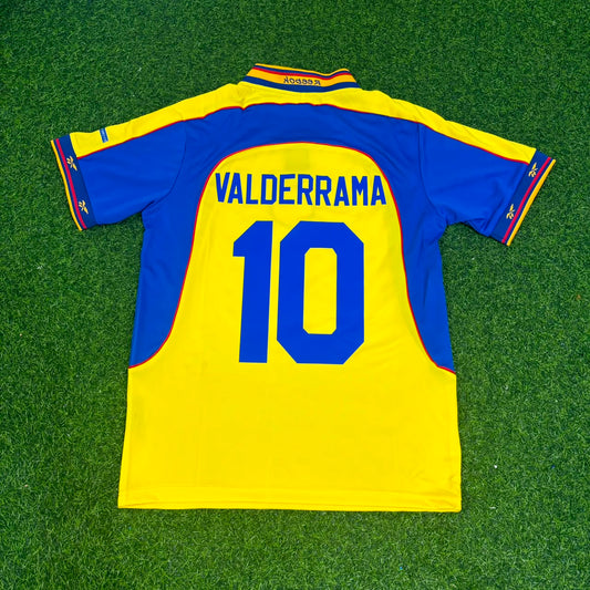 Carlos Valderrama Colombia 2001 Home Yellow Retro Football Jersey