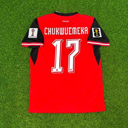 Carney Chukwuemeka Austria 2026 World Cup Home Red Football Jersey
