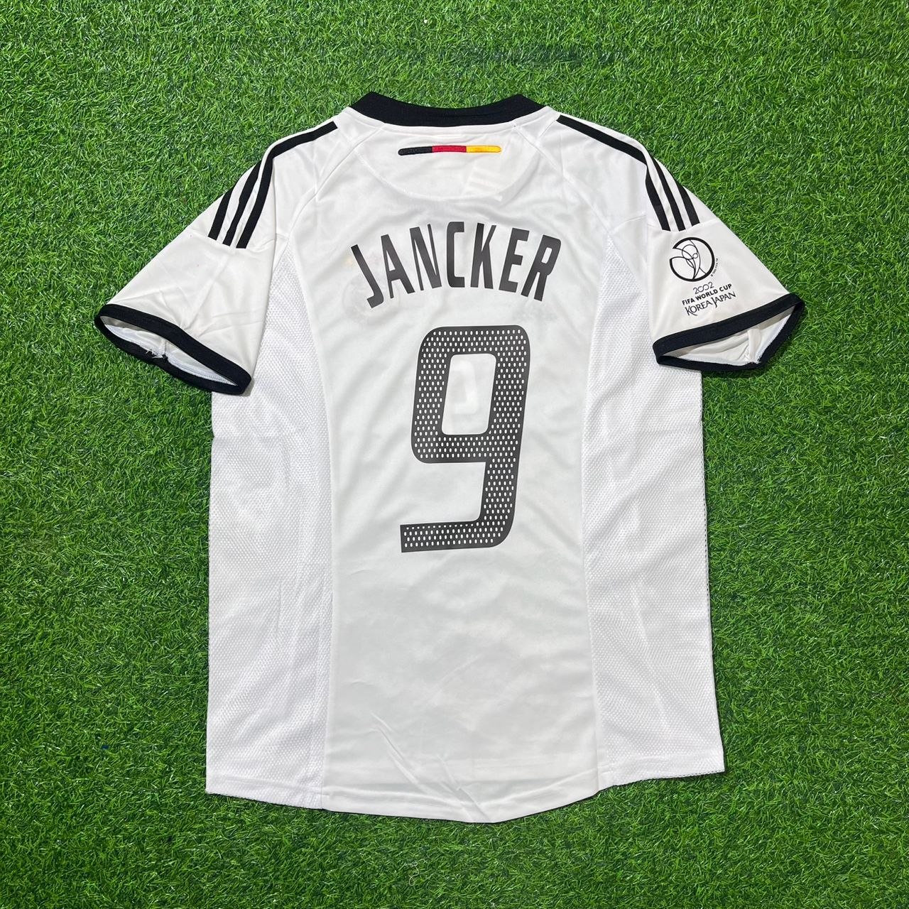 Carsten Jancker Deutschland 2002 Weltmeisterschaft Weißes Retro Fußballtrikot Kit