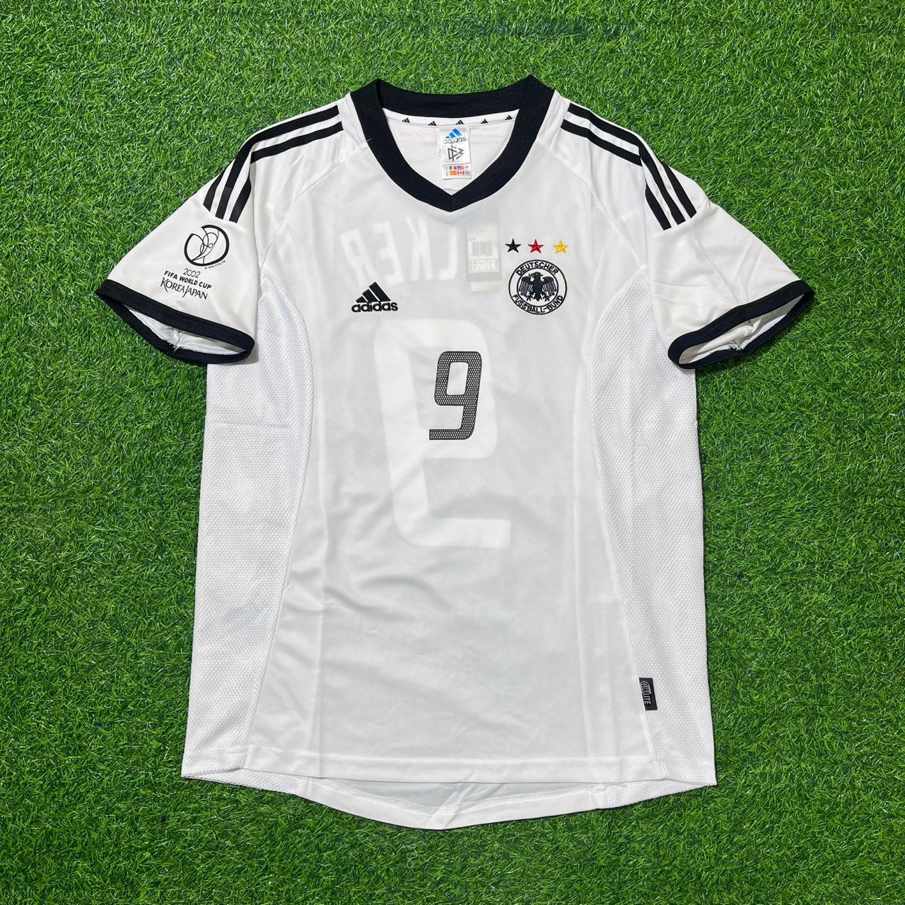 Carsten Jancker Deutschland 2002 Weltmeisterschaft Weißes Retro Fußballtrikot Kit