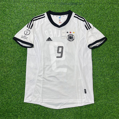 Carsten Jancker Deutschland 2002 Weltmeisterschaft Weißes Retro Fußballtrikot Kit